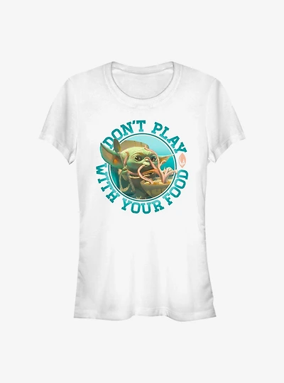 Star Wars The Mandalorian Child Don't Play With Your Food Girls T-Shirt