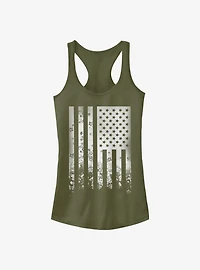 Hidden Flag Floral Girls Tank