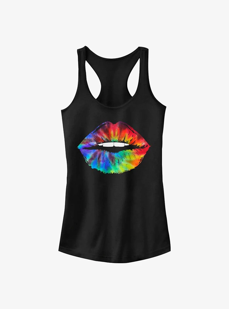 Tie Dye Lips Girls Tank