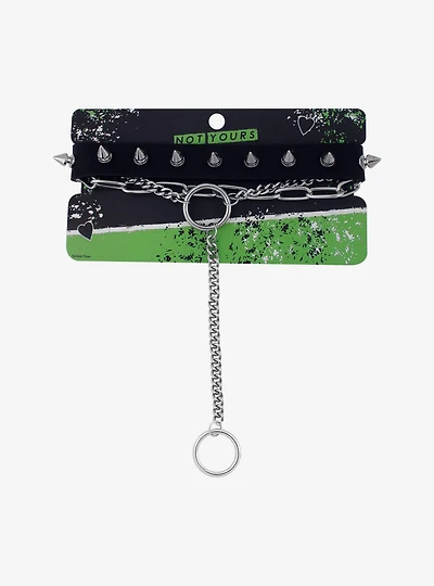 Spike & Chain Choker Set