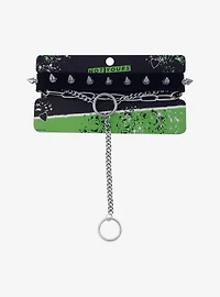 Spike & Chain Choker Set