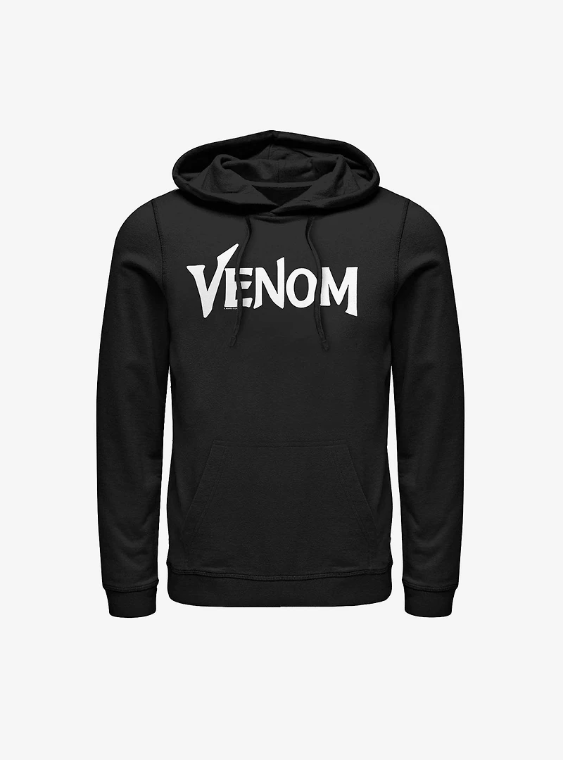 Marvel Venom Logo White Script Hoodie