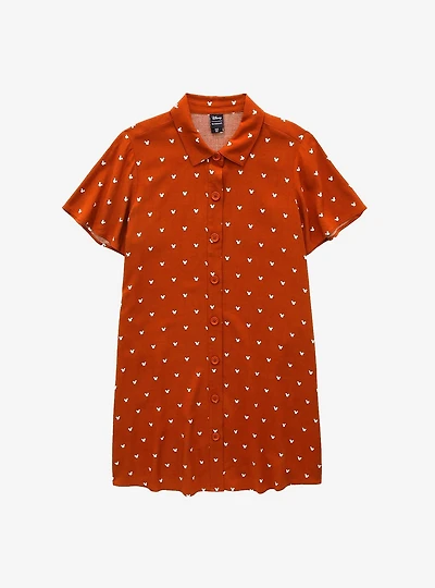Her Universe Disney Mickey Mouse Allover Print Button-Front Women's Dress