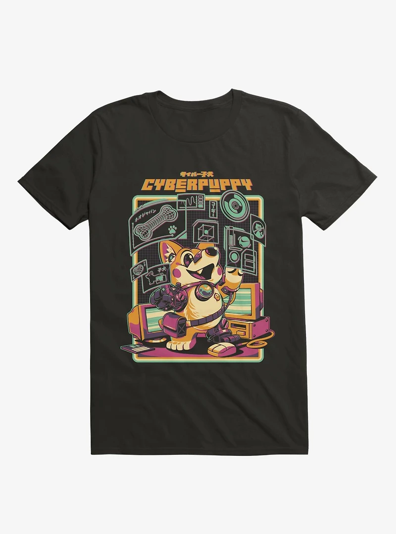 Cyberpuppy Computer Nerd Black T-Shirt