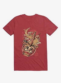 Daruma's Ramen Face Red T-Shirt