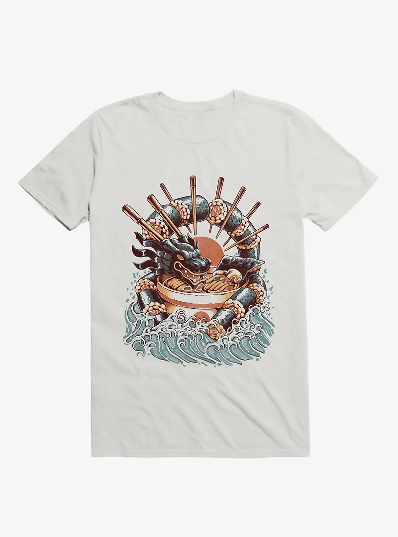 Dragon Sushi Ramen Ocean White T-Shirt