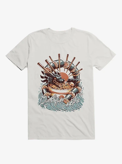 Dragon Sushi Ramen Ocean White T-Shirt