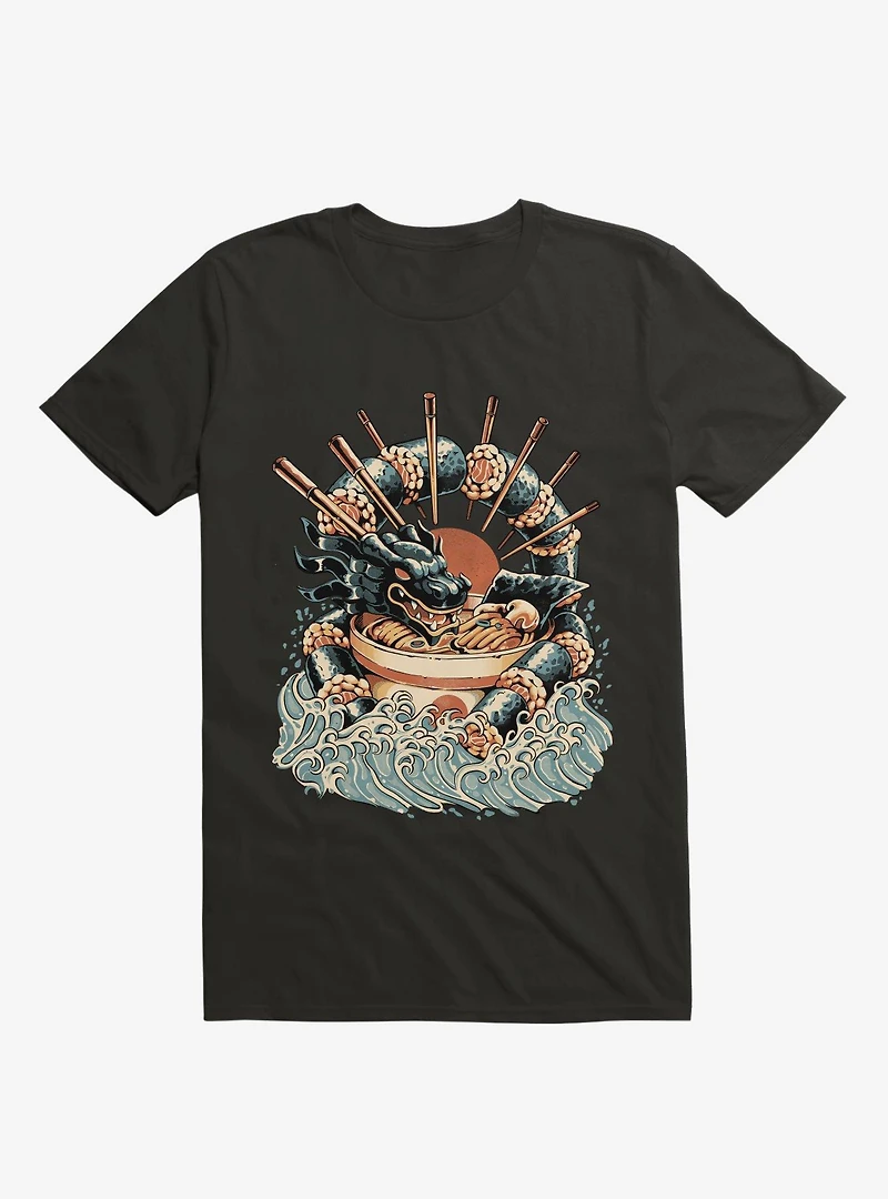 Dragon Sushi Ramen Ocean Black T-Shirt