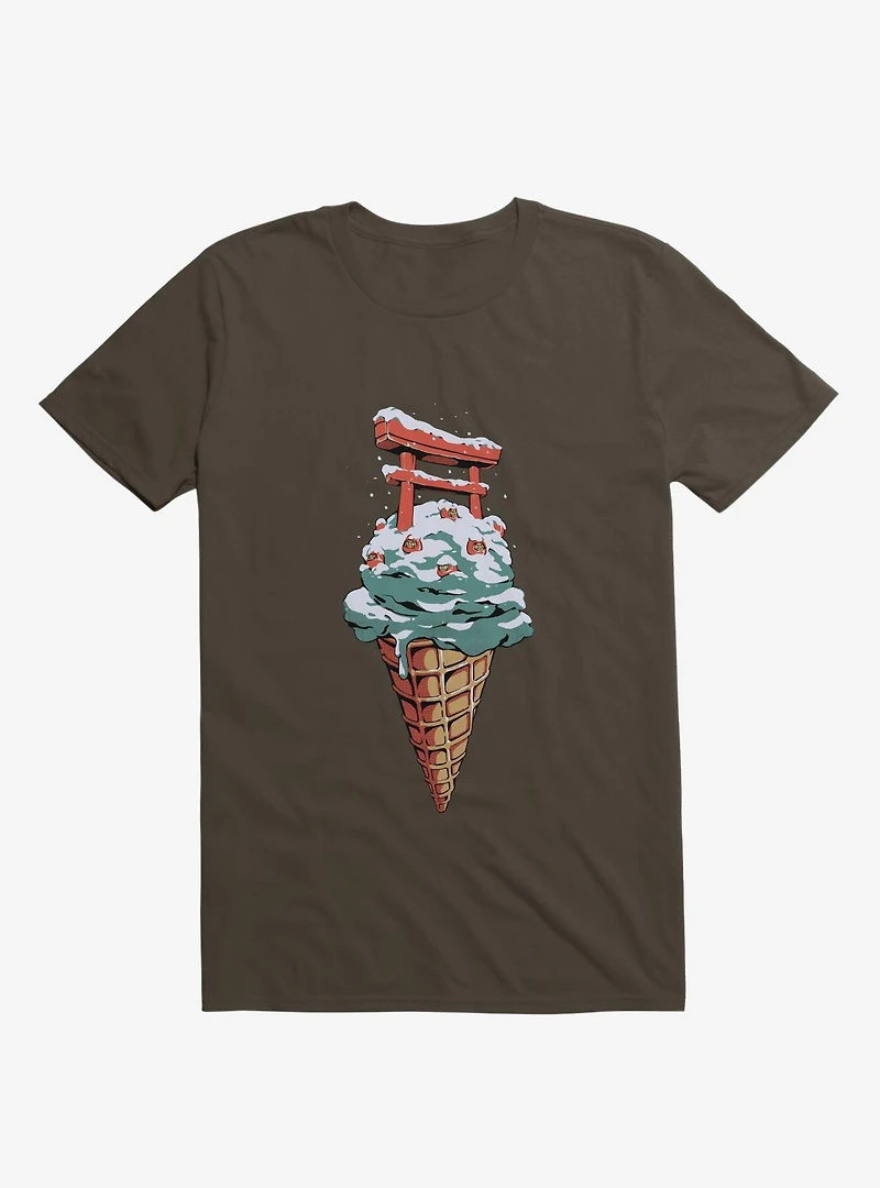 Japanese Flavor Ice Cream Brown T-Shirt