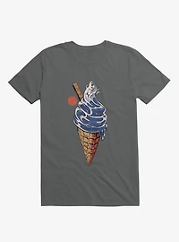 Japanese Great Ice Cream Charcoal Grey T-shirt