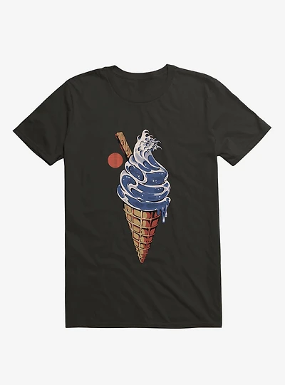 Japanese Great Ice Cream Black T-Shirt