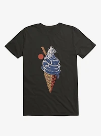 Japanese Great Ice Cream Black T-Shirt