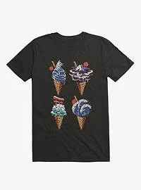 Japanese Ice Creams Black T-Shirt