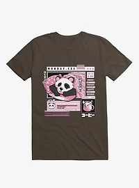 Monday Exe Sleeping Panda Brown T-Shirt