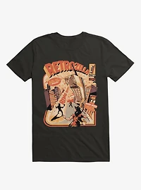 Retro Phonezilla Ring Black T-Shirt