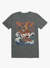 The Black Great Ramen Attack Charcoal Grey T-Shirt