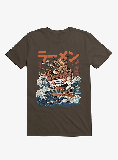 The Black Great Ramen Attack Brown T-Shirt