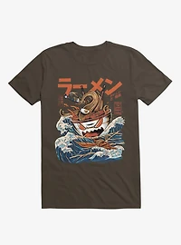 The Black Great Ramen Attack Brown T-Shirt