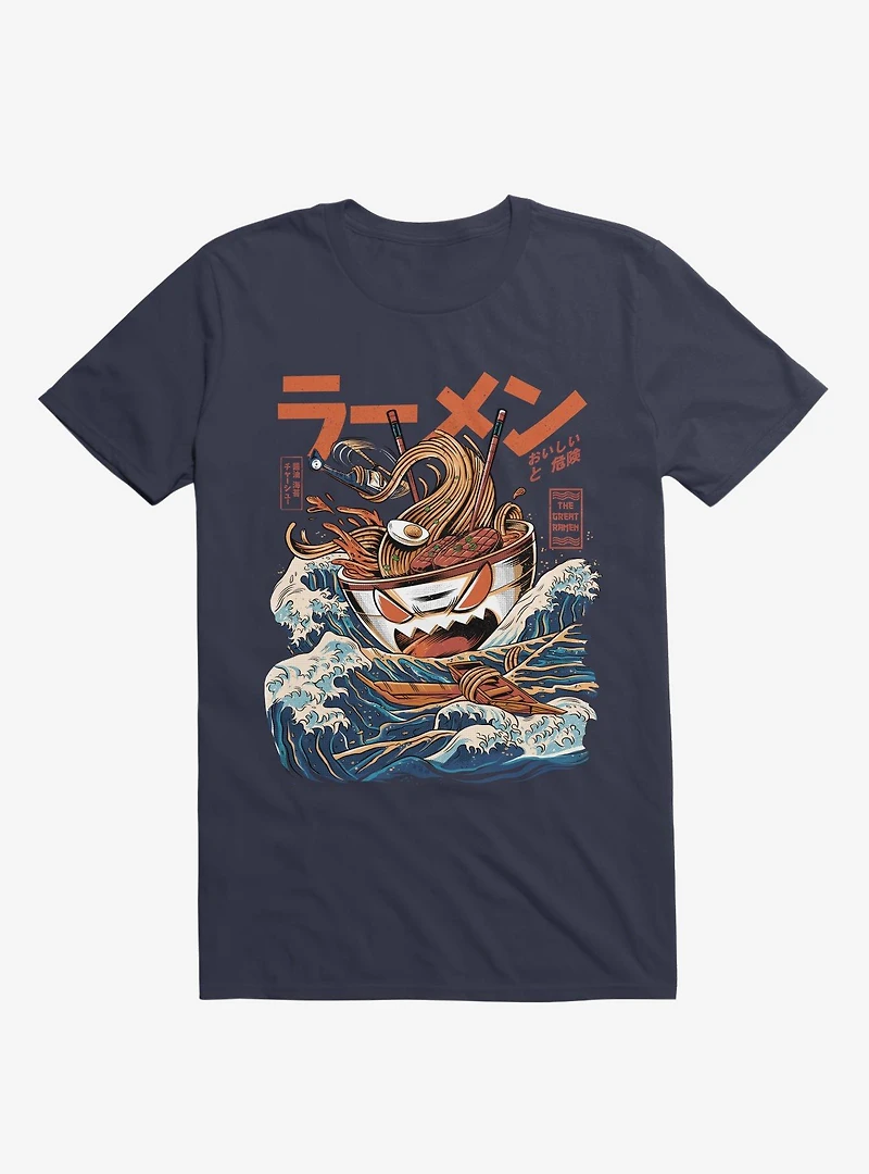 The Black Great Ramen Attack Navy Blue T-Shirt