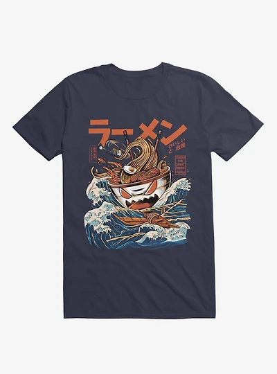 The Black Great Ramen Attack Navy Blue T-Shirt