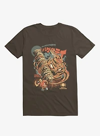 The Kaiju Spaghetti Starring Pastazilla Brown T-Shirt
