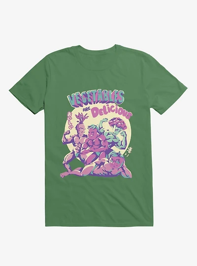 Vegetables Are Delicious Kelly Green T-Shirt