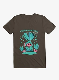 Vegetarian Food Feel The Magic Brown T-Shirt