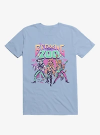 Breaking The Zoo Animal Rock Band Light Blue T-Shirt