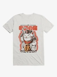 Catnist Fortune To The People White T-Shirt