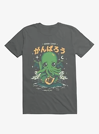 Good Luck Cutethulhu Charcoal Grey T-Shirt