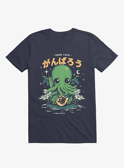 Good Luck Cutethulhu Navy Blue T-Shirt