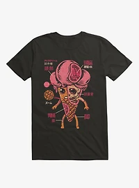 Ice Cream Kaiju X-Ray Black T-Shirt