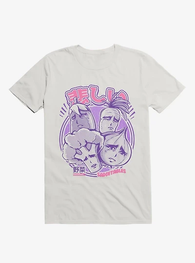 Sadgetables Vegetables White T-Shirt