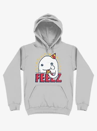 All Of The Feelz Pizza Silver Hoodie