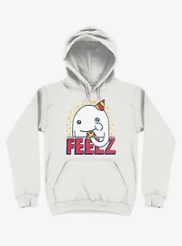 All Of The Feelz Pizza White Hoodie