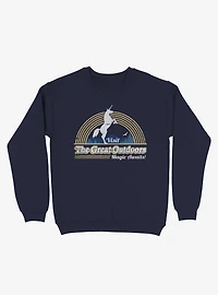 Magic Awaits! Unicorn Navy Blue Sweatshirt