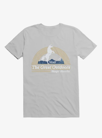 Magic Awaits! Unicorn Silver T-Shirt