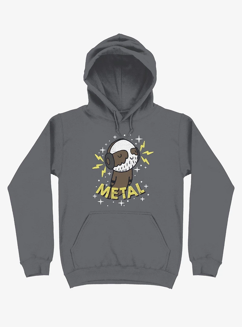 Metal Is My Co-Pilot Asphalt Grey Hoodie