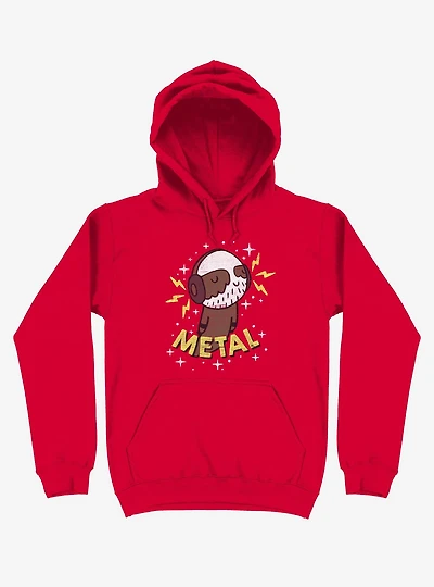 Metal Is My Co-Pilot Red Hoodie