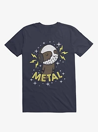 Metal Is My Co-Pilot Navy Blue T-Shirt