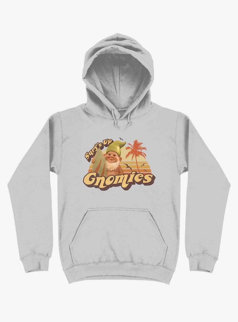 Surf's Up Gnomies Silver Hoodie