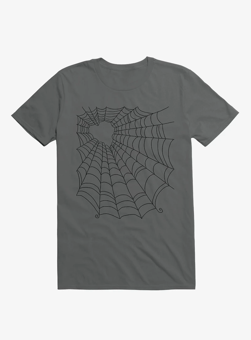 Caught You My Black Hearted Web Asphalt Grey T-Shirt