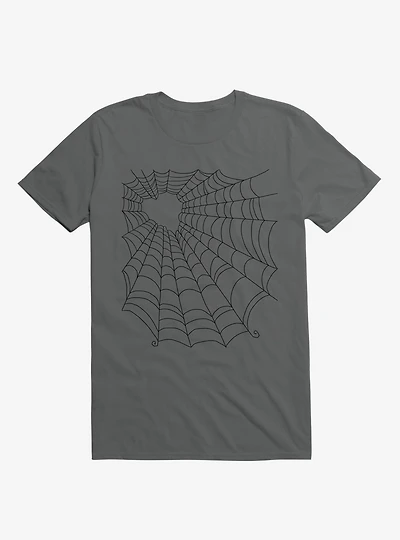 Caught You My Black Hearted Web Asphalt Grey T-Shirt