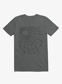 Caught You My Black Hearted Web Asphalt Grey T-Shirt