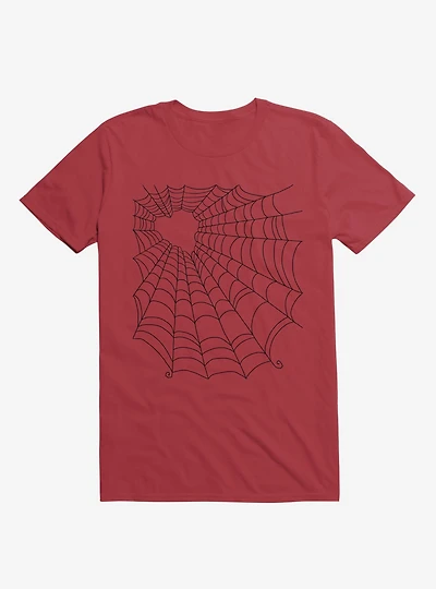 Caught You My Black Hearted Web Red T-Shirt