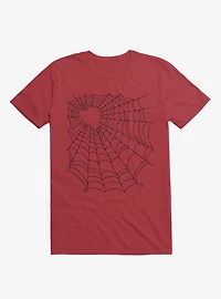 Caught You My Black Hearted Web Red T-Shirt