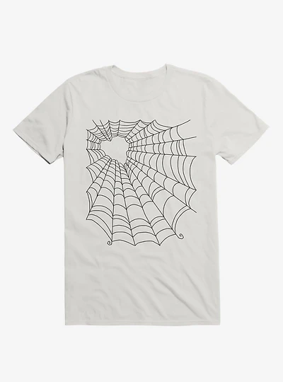 Caught You My Black Hearted Web White T-Shirt