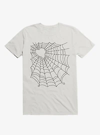 Caught You My Black Hearted Web White T-Shirt
