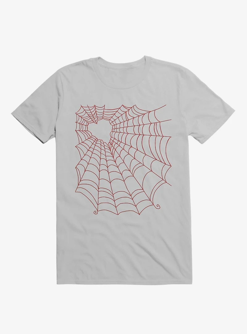 Caught You My Red Hearted Web Ice Grey T-Shirt