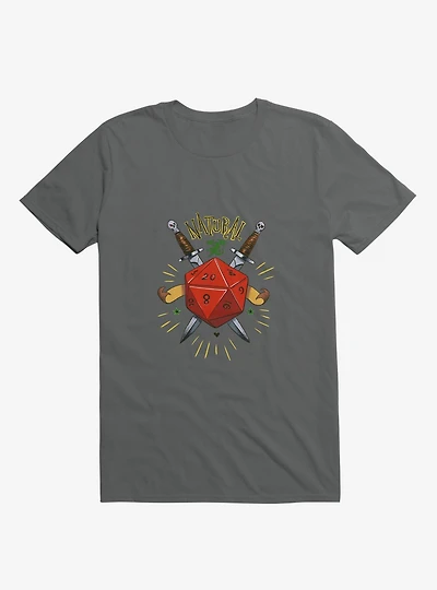 Natural Dice Skull Daggers Asphalt Grey T-Shirt